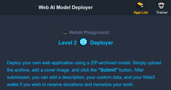 Web AI deployer