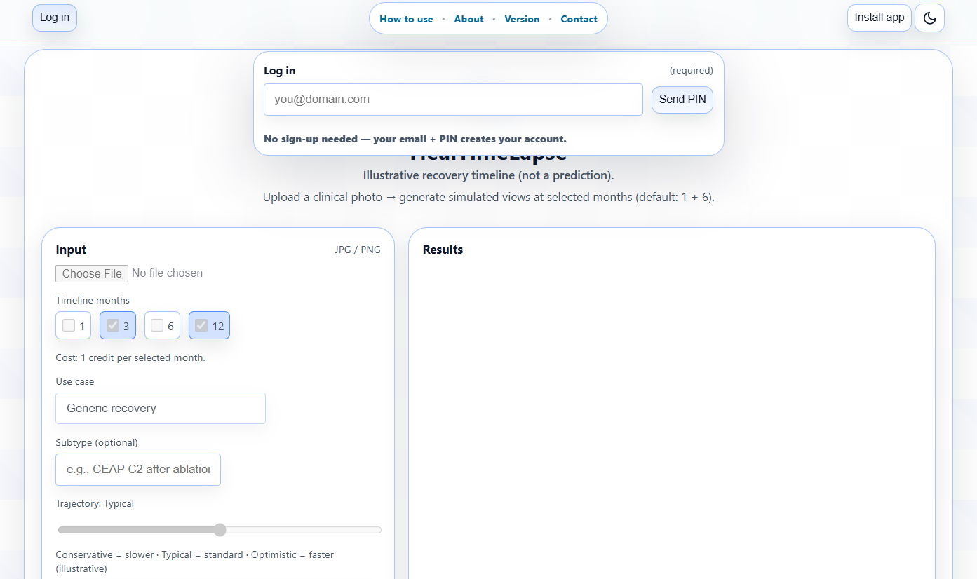 Step 1 — Login with email and PIN